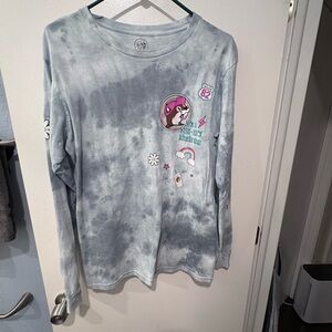 Buc-ees Gray Tie-Dye Long Sleeve Shirt